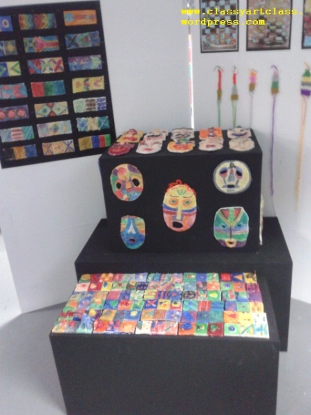 Primary 3 Display showing Ceramic Masks and Tiles.